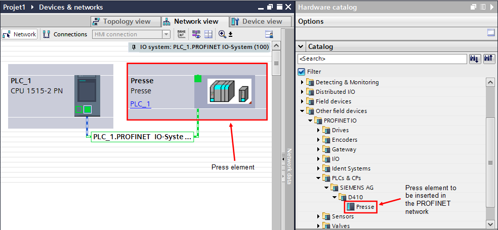 Creation liaison profinet exemple 2 EN